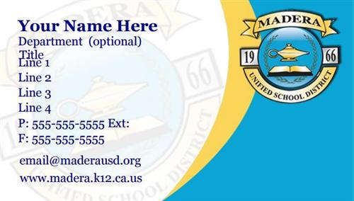 MUSD Business Card Sample 